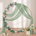 Wedding Draping Fabric Sage Green Drapes for Backdrop, 2 Pack in Sage Green, alternate view 4