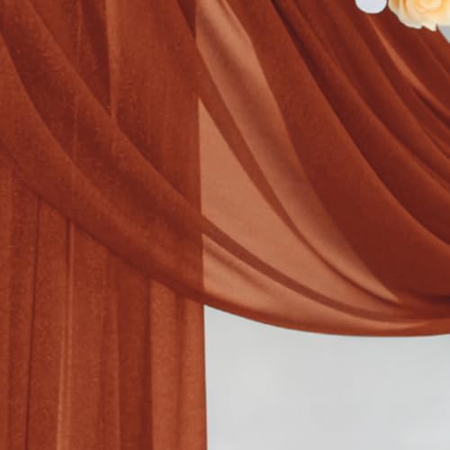 Wedding Draping Fabric Terracotta Drapes for Backdrop in Terracotta, alternate view 5