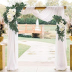 Wedding Draping Fabric White Drapes for Backdrop, 4 Pack in White, alternate view 3