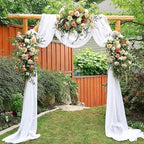 Wedding Draping Fabric White Drapes for Backdrop, 4 Pack in White, alternate view 4