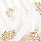 Wedding Draping Fabric White Drapes for Backdrop, 4 Pack in White, alternate view 6