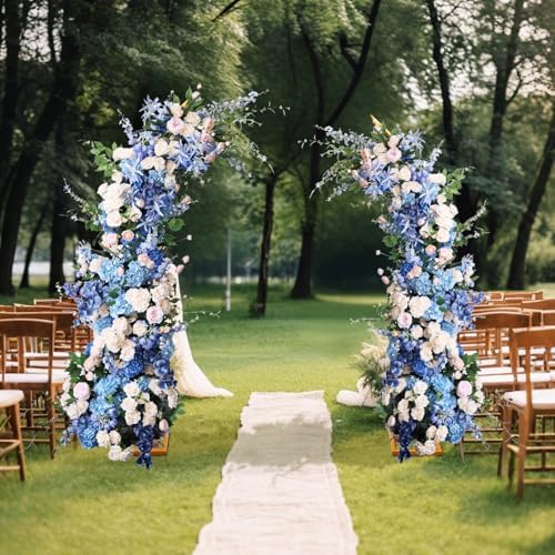 Wedding Flower Arch Stand Gold Half Arch 2pc Curved Backdrop Stand 6.2&6.9 Ft For Wedding Ceremony Bridal Shower, alternate