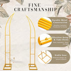 Wedding Flower Arch Stand Gold Half Arch 2pc Curved Backdrop Stand 6.2&6.9 Ft For Wedding Ceremony Bridal Shower, alternate