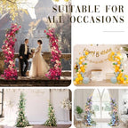Wedding Flower Arch Stand Gold Half Arch 2pc Curved Backdrop Stand 6.2&6.9 Ft For Wedding Ceremony Bridal Shower, alternate