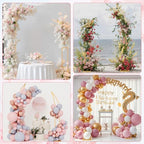 Wedding Flower Arch Stand Kit, 6.9FT & 6.2FT Balloon Moon Arch Backdrop Stand Metal Half Gold for Wedding, alternate view 7