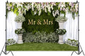 Wedding Flower Backdrop 8x6ft Mr Mrs Engagement Reception Background in 8x6FT in NWH20733