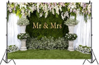 Wedding Flower Backdrop 8x6ft Mr Mrs Engagement Reception Background in 8x6FT in NWH20733