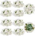 Wedding Flower Ball Centerpieces for Tables, 10 Pcs, White, Large in 19.6"x9.8" in White