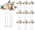Wedding Flower Stand, 10PCS 19.69-inch Column Flower Stand, Floral Stands with Acrylic Laminate, Cylindrical