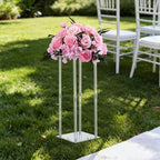Wedding Flower Stand, 10PCS 19.69-inch Column Flower Stand, Floral Stands with Acrylic Laminate, Cylindrical, alternate view