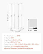 Wedding Flower Stand, 10PCS 19.69-inch Column Flower Stand, Floral Stands with Acrylic Laminate, Cylindrical, alternate view