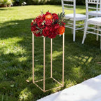 Wedding Flower Stand, 10PCS 23.62-inch Column Flower Stand, Floral Stands with Metal Laminate, Rectangular, alternate view 2