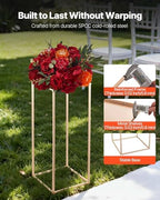 Wedding Flower Stand, 10PCS 23.62-inch Column Flower Stand, Floral Stands with Metal Laminate, Rectangular, alternate view 5