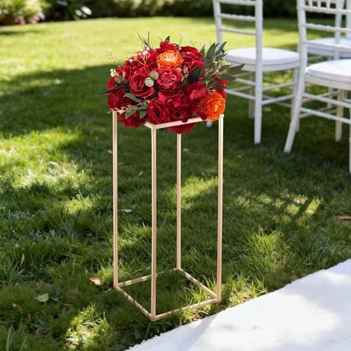 Wedding Flower Stand, 10PCS 23.62-inch Column Flower Stand, Floral Stands with Hidden Screw, Rectangular Cubic, alternate