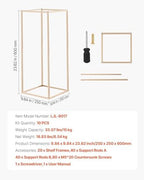 Wedding Flower Stand, 10PCS 23.62-inch Column Flower Stand, Floral Stands with Hidden Screw, Rectangular Cubic, alternate
