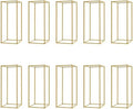 Wedding Flower Stand 10PCS Rectangular Flower Rack with Small Hammer 23.62 inch Tall Gold Metal Flower Holder