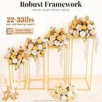 Wedding Flower Stand, 4PCS Flower Vase Column Stand, Metal Plant Stand, Geometric Centerpieces Vase for Tables, alternate