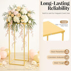 Wedding Flower Stand, 4PCS Flower Vase Column Stand, Metal Plant Stand, Geometric Centerpieces Vase for Tables, alternate