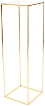 Wedding Flower Stand, Gold Metal Wedding Flower Display Stand, Gold Flower Display Rack with Acrylic Top Column