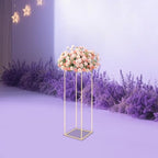 Wedding Flower Stand, Gold Metal Wedding Flower Display Stand, Gold Flower Display Rack with Acrylic Top Column, alternate