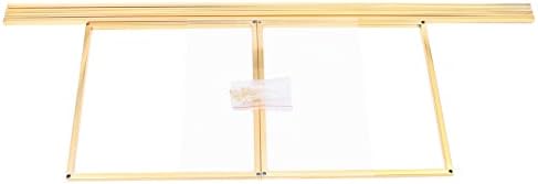 Wedding Flower Stand, Gold Metal Wedding Flower Display Stand, Gold Flower Display Rack with Acrylic Top Column, alternate