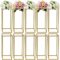 Wedding Flower Stand Metal Vase Stand Geometric Centerpiece Vases Iron Display Rack Backdrop Frame Gold Flower