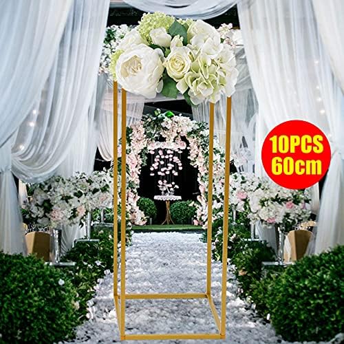 Wedding Flower Stand Metal Vase Stand Geometric Centerpiece Vases Iron Display Rack Backdrop Frame Gold Flower, alternate