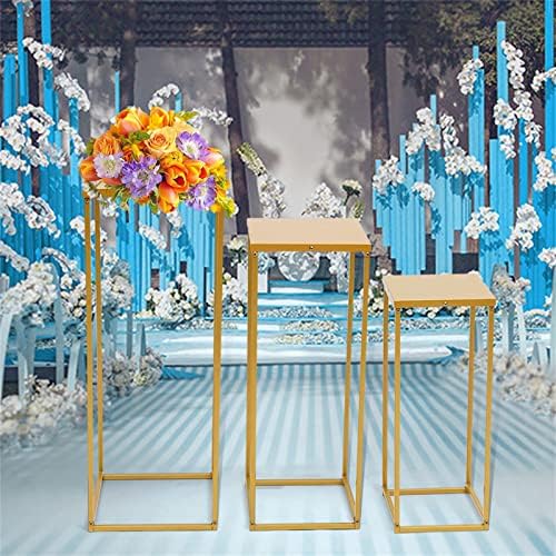 Wedding Flower Stand Metal Vase Stand Geometric Centerpiece Vases Iron Display Rack Backdrop Frame Gold Flower, alternate
