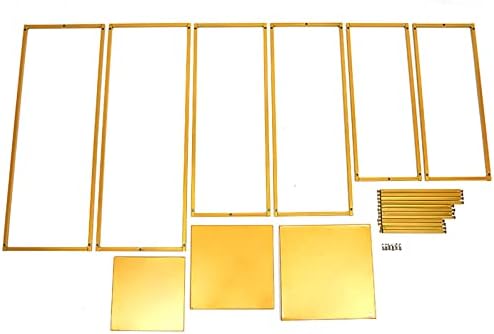 Wedding Flower Stand Metal Vase Stand Geometric Centerpiece Vases Iron Display Rack Backdrop Frame Gold Flower, alternate