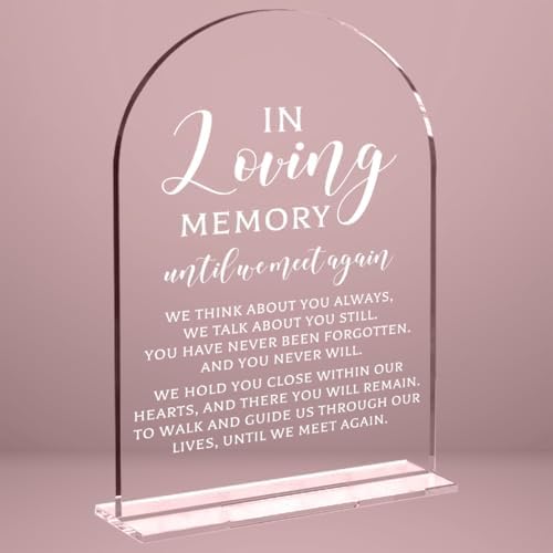Wedding Memorial Sign in Loving Memory Wedding Sign or Reception Event Party, Bridal Shower Decorations, Wedding