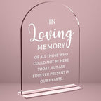 Wedding Memorial Sign, In Loving Memory Wedding Sign, Weddings Supplies 5x7 Inch, Wedding Decor Loving Memory
