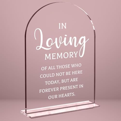 Wedding Memorial Sign, In Loving Memory Wedding Sign, Weddings Supplies 5x7 Inch, Wedding Decor Loving Memory