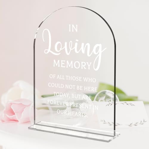 Wedding Memorial Sign, In Loving Memory Wedding Sign, Weddings Supplies 5x7 Inch, Wedding Decor Loving Memory, alternate view