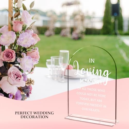 Wedding Memorial Sign, In Loving Memory Wedding Sign, Weddings Supplies 5x7 Inch, Wedding Decor Loving Memory, alternate view
