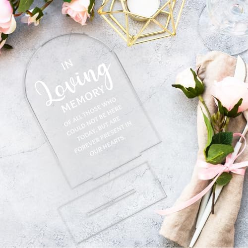 Wedding Memorial Sign, In Loving Memory Wedding Sign, Weddings Supplies 5x7 Inch, Wedding Decor Loving Memory, alternate view
