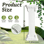 Wedding Roman Pillars,35.43 Inch High,2 Pcs, White(Square), alternate view 2