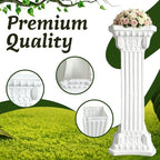Wedding Roman Pillars,35.43 Inch High,2 Pcs, White(Square), alternate view 3