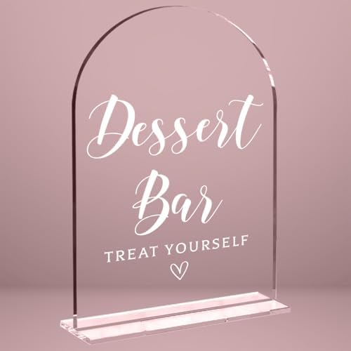 Wedding Sign Decor, Dessert Bar Sign for Reception Event Party, Bridal Shower Decorations, Wedding Table Acrylic