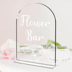 Wedding Sign Decor, Flower Bar Sign, 5x7 Inch Arch Acrylic, Wedding Sign for Reception & Event Party, Bridal, alternate view