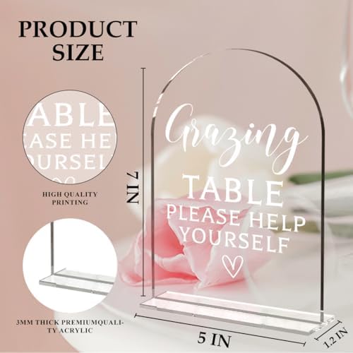 Wedding Sign Decor, Grazing Table Sign for Reception Event Party, Bridal Shower Decorations, Wedding Table, alternate view 3