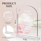Wedding Sign Decor, Photo Guest Book Sign, 5x7 Inch Arch Acrylic, Wedding Sign for Reception & Event, Bridal, alternate view