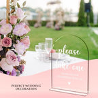 Wedding Sign Decor, Please Take One Sign, 5x7 Inch Arch Acrylic, Wedding Sign for Reception & Event, Bridal, alternate view 4