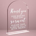 Wedding Sign Decor, Please Takea Bag Fill it With Treats Sign for Reception Event Party, Bridal Shower