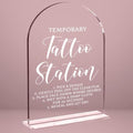 Wedding Sign Decor, Temporary Tattoo Station Wedding Sign for Reception Event Party, Bridal Shower Decorations
