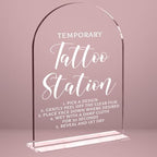 Wedding Sign Decor, Temporary Tattoo Station Wedding Sign for Reception Event Party, Bridal Shower Decorations