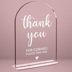 Wedding Sign Decor, Thank You For Coming Sign, 5x7 Inch Arch Acrylic, Wedding Sign for Reception & Event, Bridal