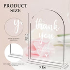 Wedding Sign Decor, Thank You For Coming Sign, 5x7 Inch Arch Acrylic, Wedding Sign for Reception & Event, Bridal, alternate
