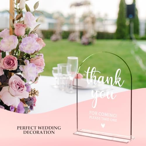 Wedding Sign Decor, Thank You For Coming Sign, 5x7 Inch Arch Acrylic, Wedding Sign for Reception & Event, Bridal, alternate