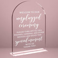 Wedding Sign Decor, Unplugged Ceremony Sign for Wedding Bridal Shower Decorations, Wedding Table Acrylic Signs