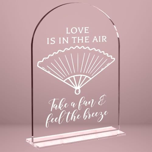 Wedding Sign Decor, Wedding Fans Sign for Reception Event Party, Bridal Shower Decorations, Wedding Table Sign